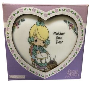 Mother Sew Dear, Heart Shaped Trinket Box, Vtg 1995